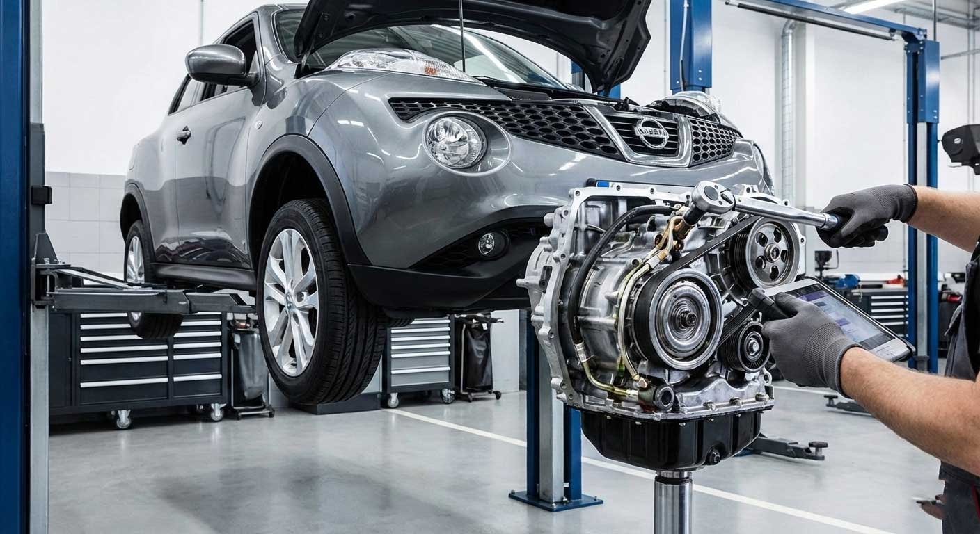 راهنمای جامع گیربکس نیسان جوک | عیب‌یابی، نگهداری و تعمیر